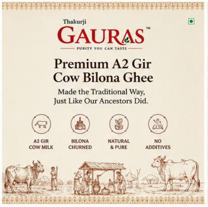 A2 Gir Cow Ghee 500ML - Image 3
